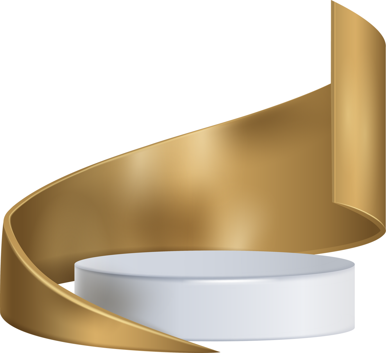 realistic beautiful gold podium